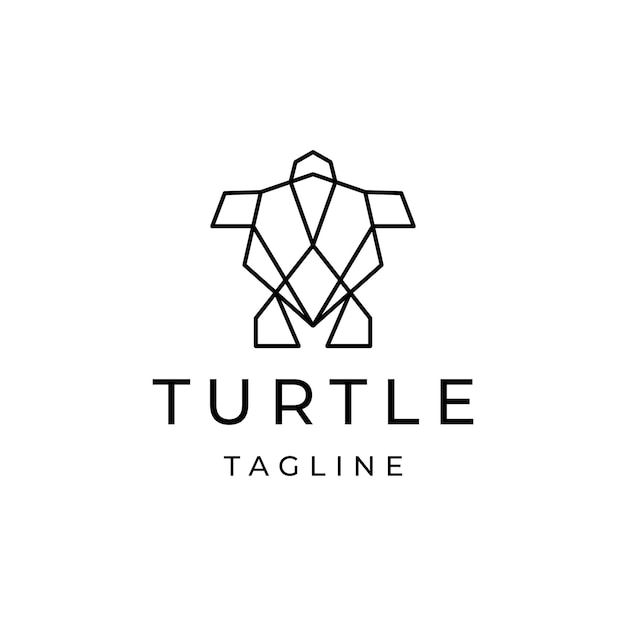 Turtle logo icon design template