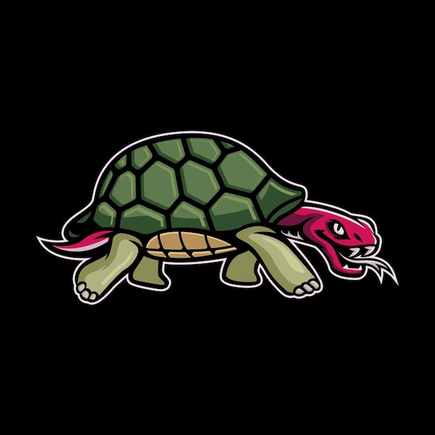 turtle mascot logo vector illustration