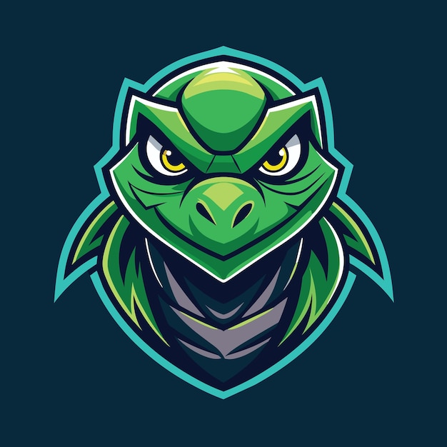 turtle mascot sport gaming logo illustration