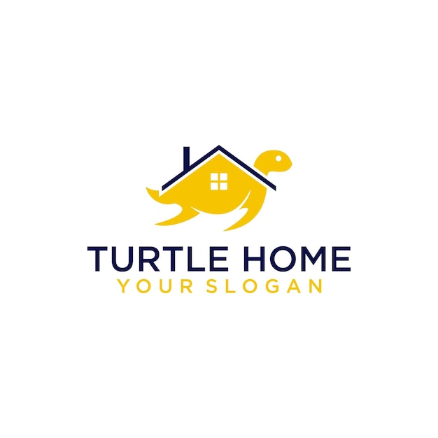 turtle modern logo design with home
inspiration