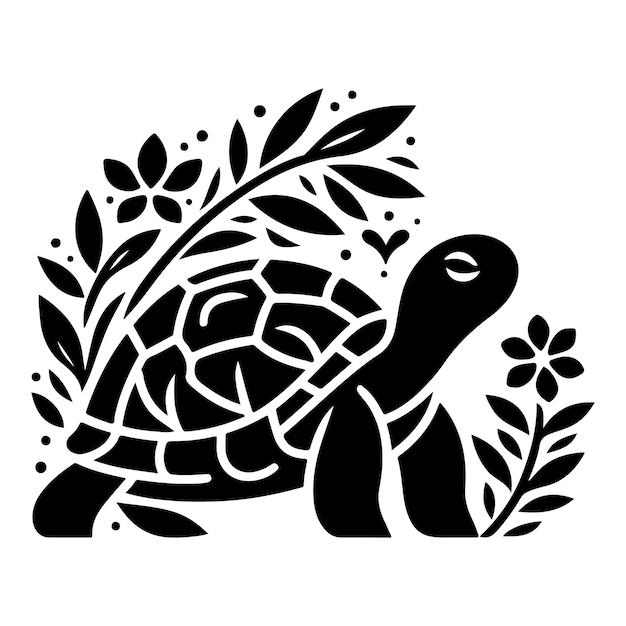 Vector turtle silhouette vector