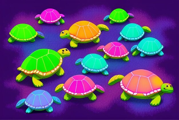 Turtle Team Group of Slow and Steady Friends