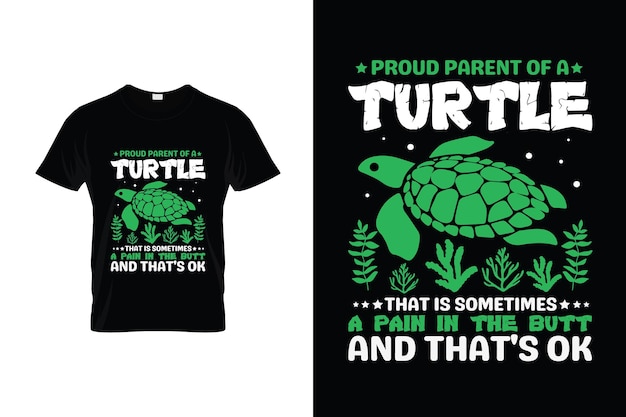 Turtle Tshirt Design or Turtle poster Design or Turtle illustration