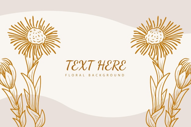 Tussilago flower background vector