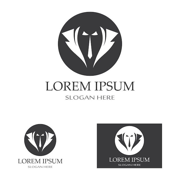 Tuxedo icon and logo for menswear design template and vector illustration