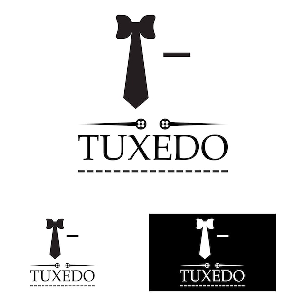 Tuxedo logo icon vector design template illustration