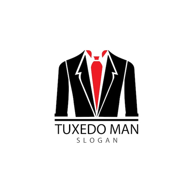 Tuxedo man logo design vector template