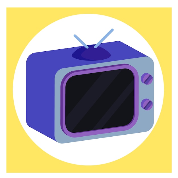 TV box vector illustration