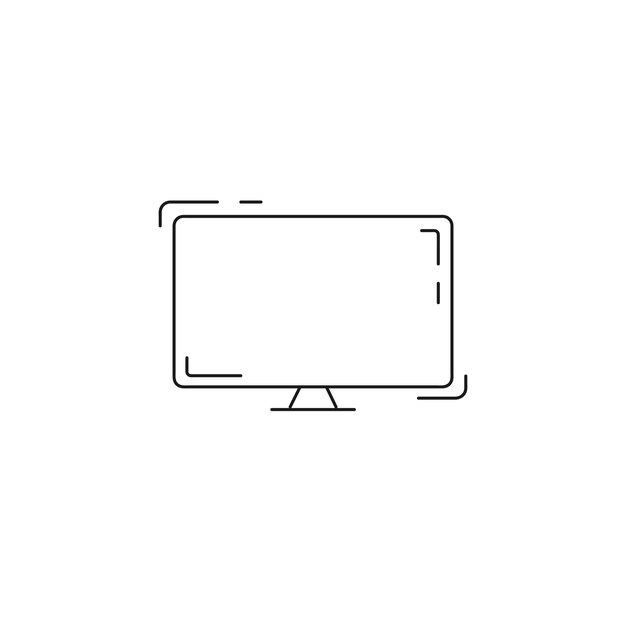 Tv line icon lcd TV thin line icon