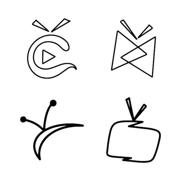 Tv live icon logo vector