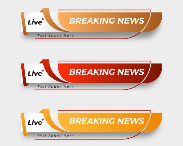 Tv news bar bars newspaper social media bars Television broadcast media title banner title bar