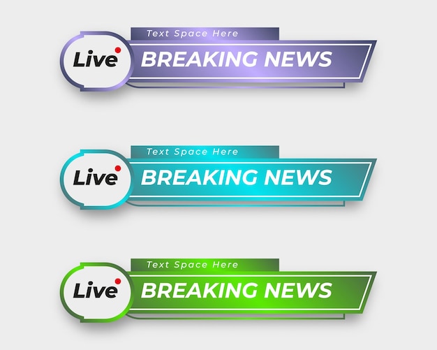 Tv news bar bars newspaper social media bars Television broadcast media title banner title bar