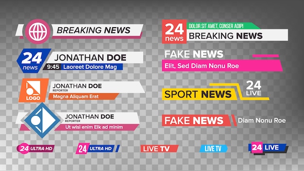 TV News Bars Set 