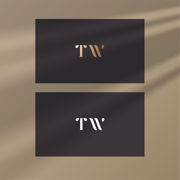 TW logo design vector image