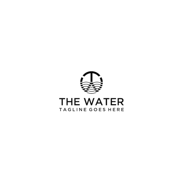 TW, WT letter and water logo design