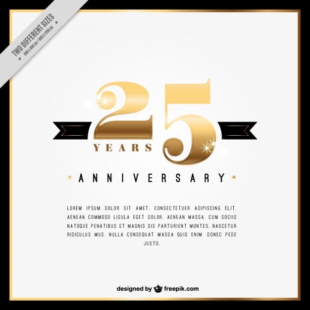 Vector twenty fifth anniversary  innvitation