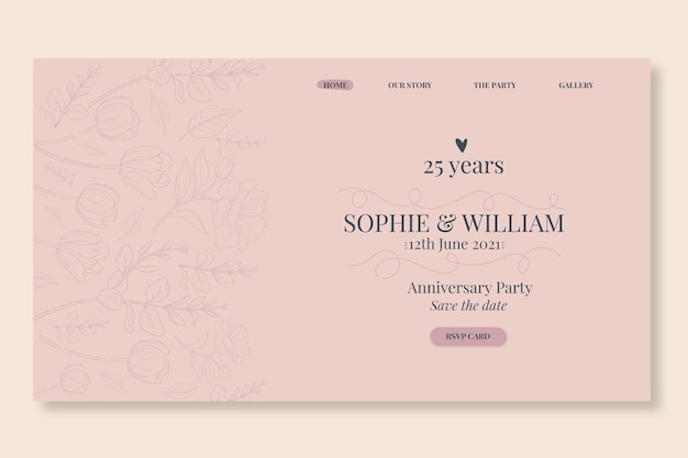 Twenty five years anniversary landing page