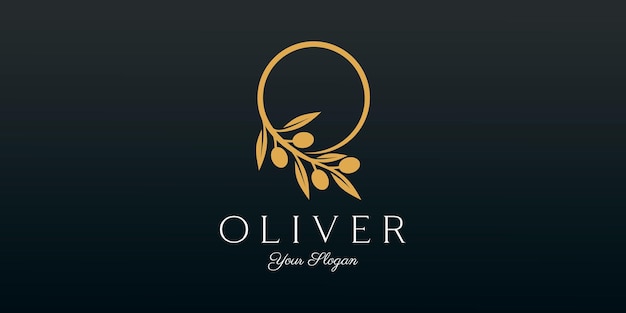 Twig Olive Oil logo template icon design