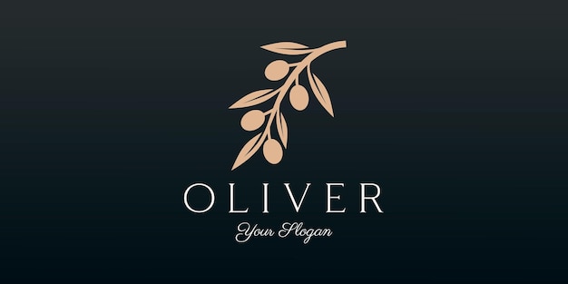 Twig Olive Oil logo template icon design