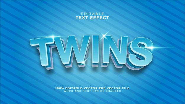 Twin editable text effect