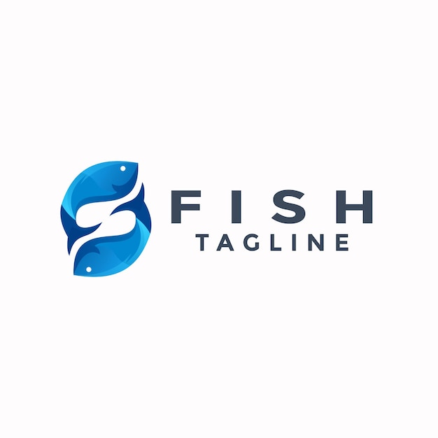 twin fish colorful logo