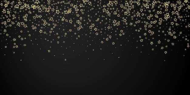 Twinkle stars scattered around randomly flying falling down floating christmas celebration concept