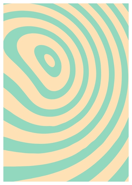 Twisted distorted vector groovy hippie background Waves swirl twirl pattern Retro psychedelic style