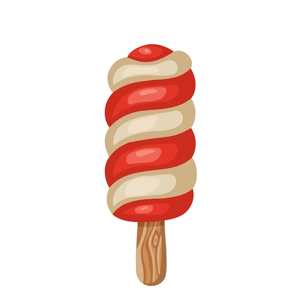 Twister popsicle ice cream and vector illustration