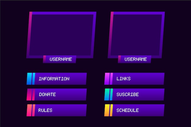 Twitch stream panels