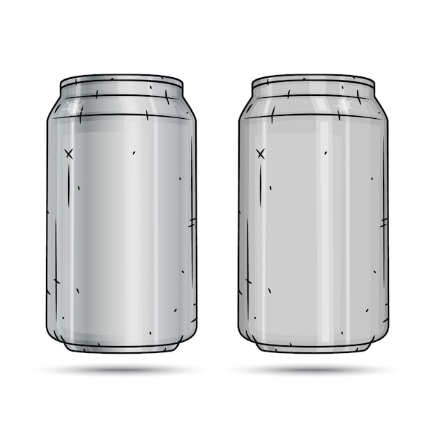 Two Aluminum cans isolated