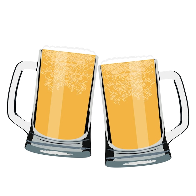 Two beer mug