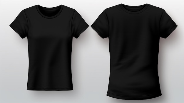 two black shirts that have the same design on them