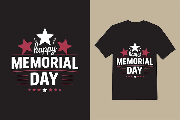 two black t shirts with the words happy memorial day on them