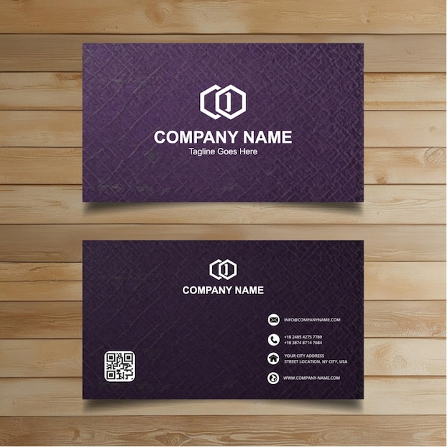 two business cards with the company name  company  on the right