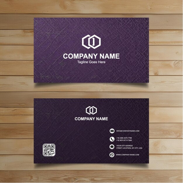 Vector two business cards with the company name  company  on the right