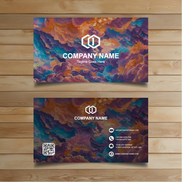 two business cards with the logo for company company