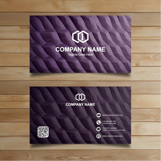 Vector two business cards with the logo for company name on them