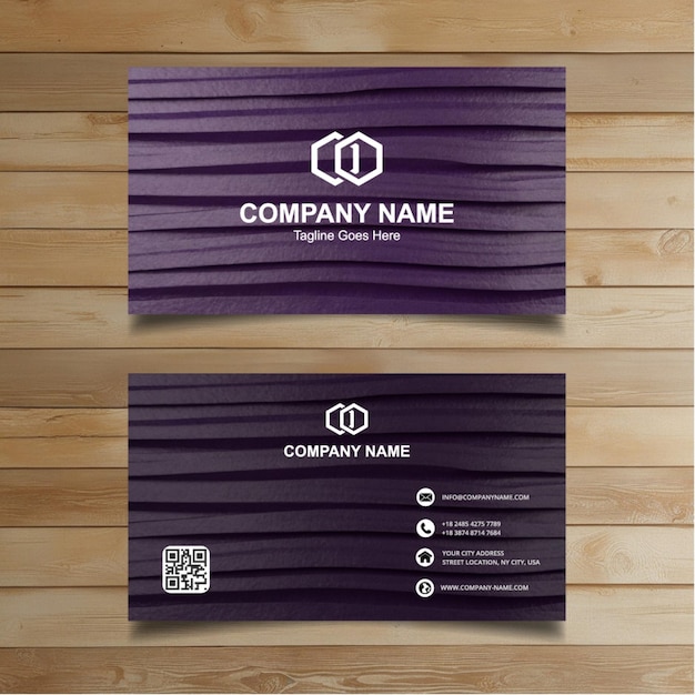 two business cards with the name  company  on them