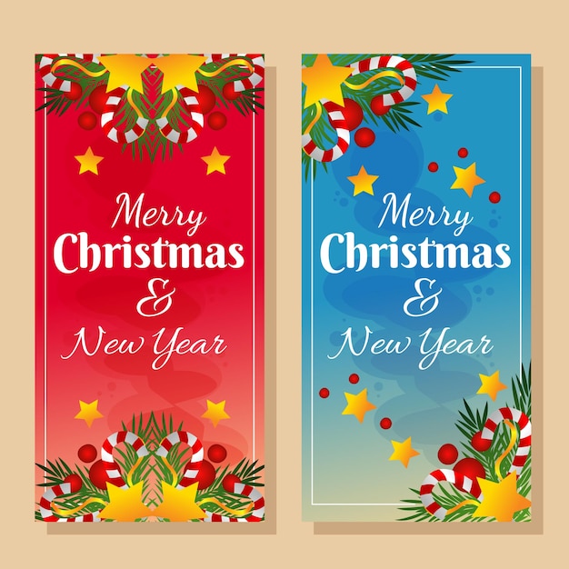 two christmas banner