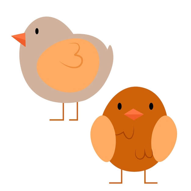 Two cute brown chicks