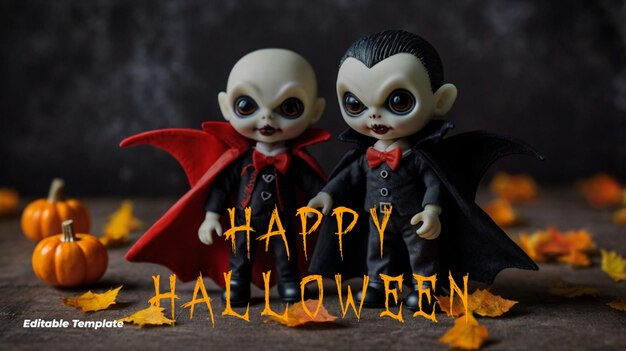 Vector two dolls with a cape on their head and a red cape on the front