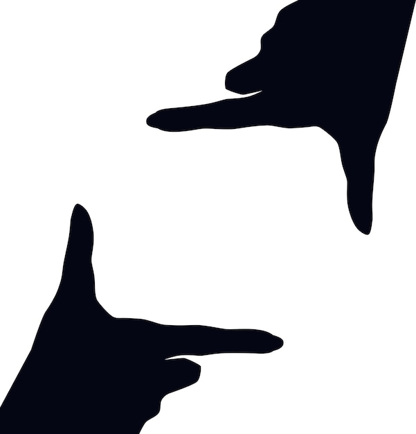 Two hands form a focus gesture or a square frame with hands