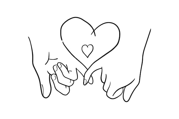 Two hands form a symbol of love and care