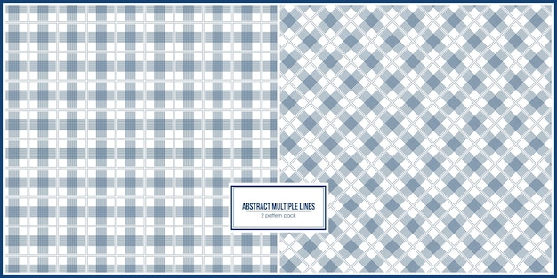 two pack of abstract pattern with multiple lines in square and rhombus