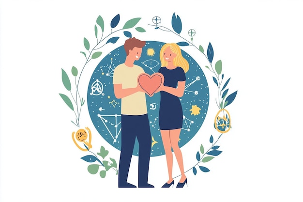 Vector two people holding hands illustration