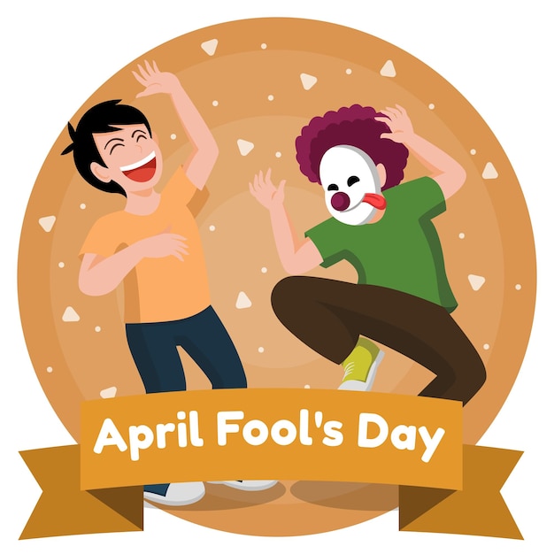 Two peoples laughing at each other when april fool's