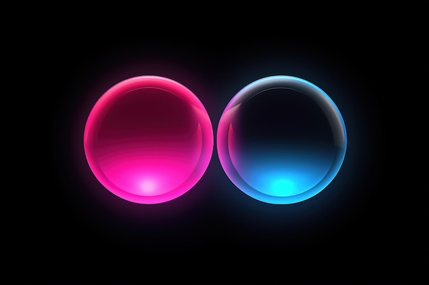 Vector two round balls with one that has the number 3 on them