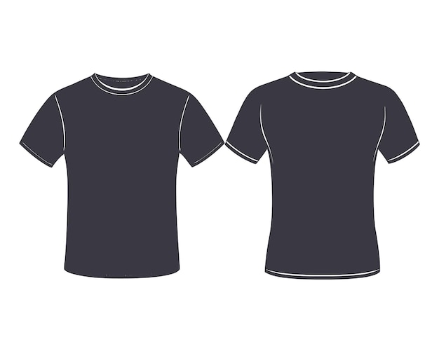 two shirts that are side by side one is black and the other is gray