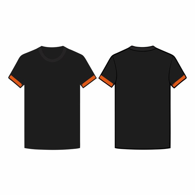 Vector two shirts that have orange stripes on them