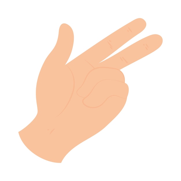 Two sign hand icon